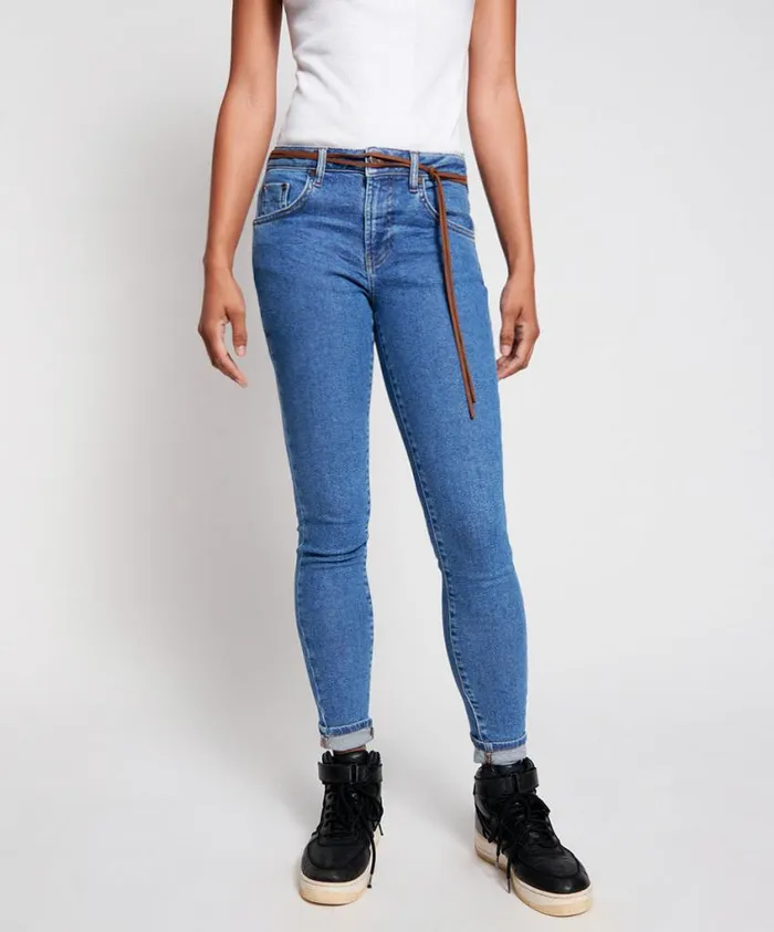 One Teaspoon Denim Jeans Women Miami Blue Freebirds Ii High Waist Skinny Jean Blue