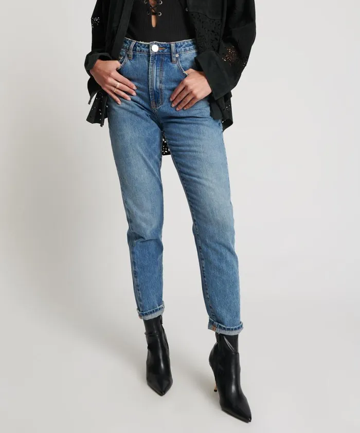 One Teaspoon Denim Jeans Women Pacifica Legends High Waist Mom Jean