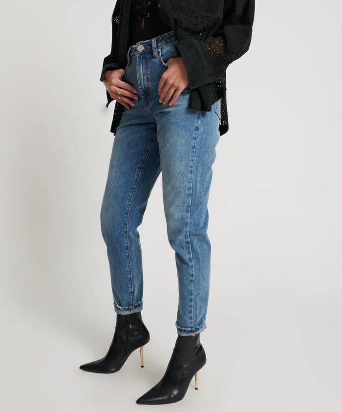 One Teaspoon Denim Jeans Women Pacifica Legends High Waist Mom Jean
