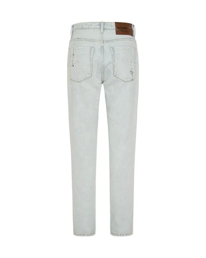 One Teaspoon Denim Jeans Women Painted High Waist Awesome Baggies Jean