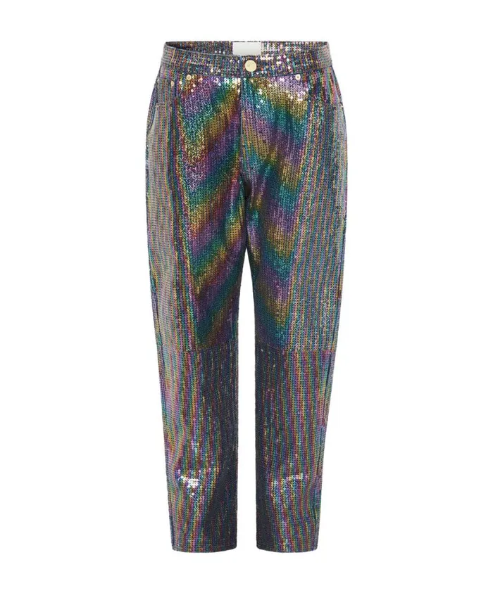 One Teaspoon Denim Jeans Women Rainbow Sequin Sparkly Jeans 8211 Relaxed