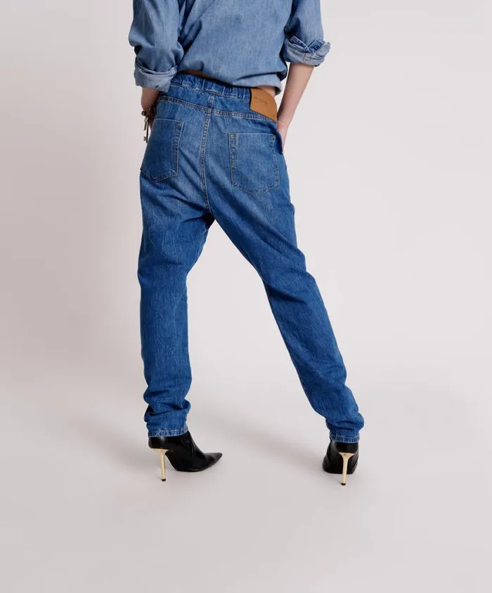 One Teaspoon Denim Jeans Women Resort Blue High Waist Shabbies Jean