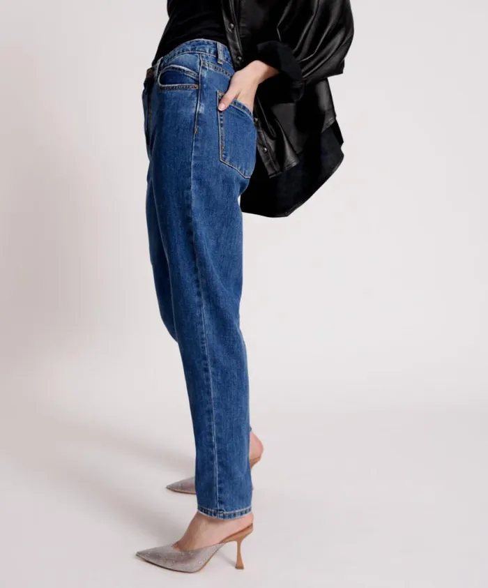One Teaspoon Denim Jeans Women Rodeo Blue Legend High Waist Mom Jeans