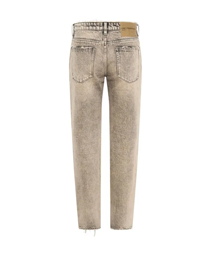 One Teaspoon Denim Jeans Women Rust Truckers Low Waist Straight Leg Jean