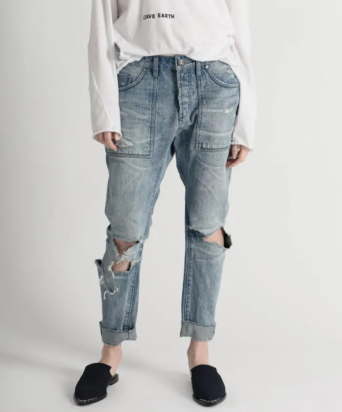 One Teaspoon Denim Jeans Women Salty Dog Saints Boyfriend Jean