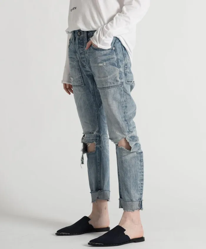 One Teaspoon Denim Jeans Women Salty Dog Saints Boyfriend Jean