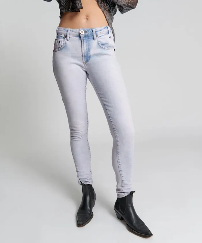 One Teaspoon Denim Jeans Women Soho Haze Freebirds Ii High Waist Skinny Jeans