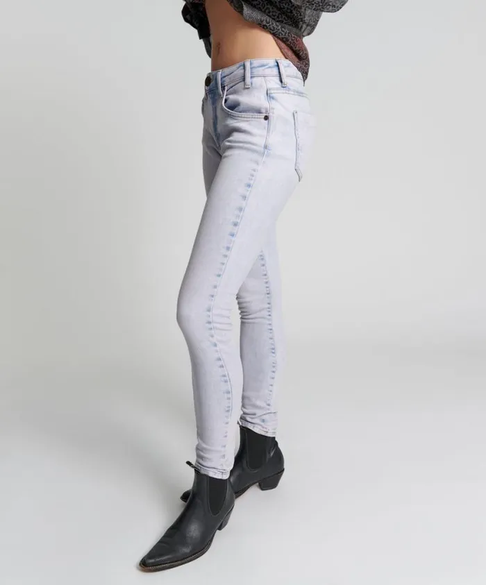 One Teaspoon Denim Jeans Women Soho Haze Freebirds Ii High Waist Skinny Jeans