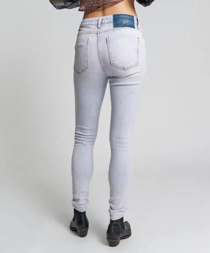 One Teaspoon Denim Jeans Women Soho Haze Freebirds Ii High Waist Skinny Jeans