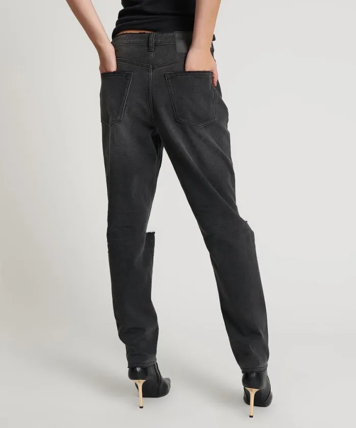 One Teaspoon Denim Jeans Women Storm Grey 1982S Mid Waist Balloon Jeans