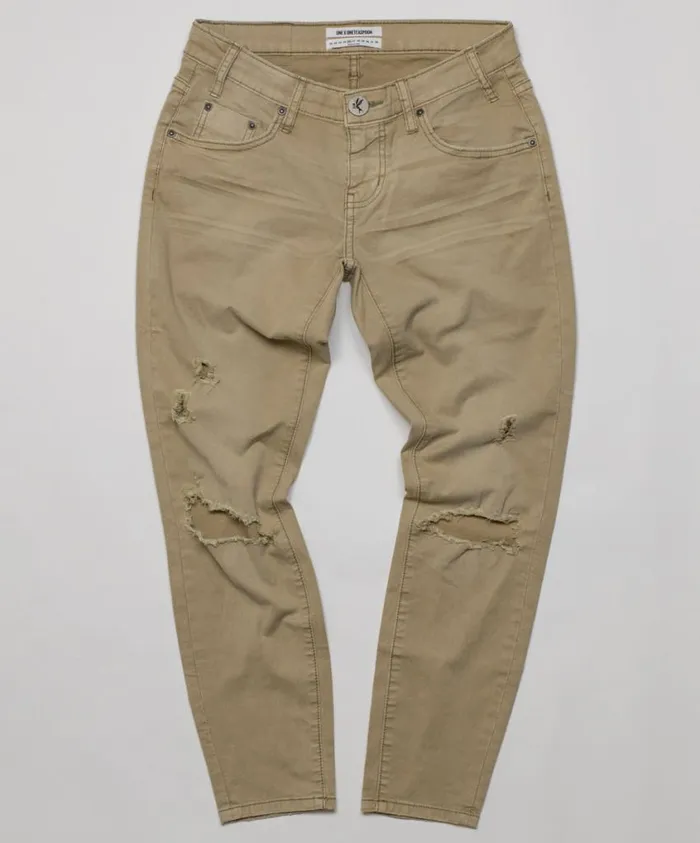 One Teaspoon Denim Jeans Women Tobacco Freebirds Ii Low Waist Skinny Jean