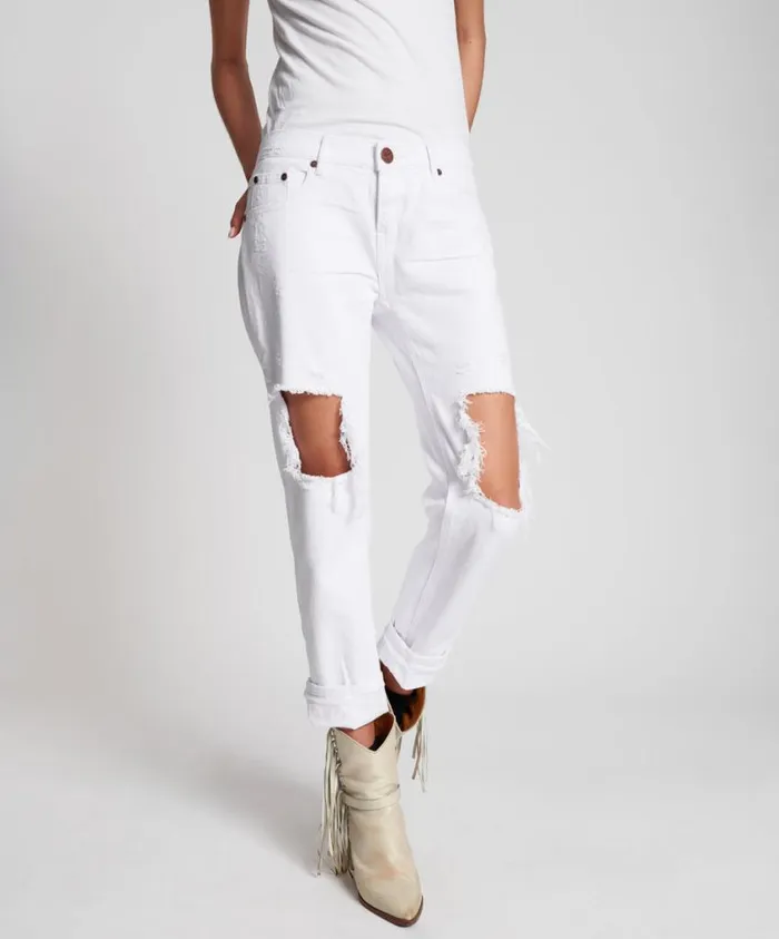 One Teaspoon Denim Jeans Women White Beauty Awesome Baggies 8211 Denim Jeans White