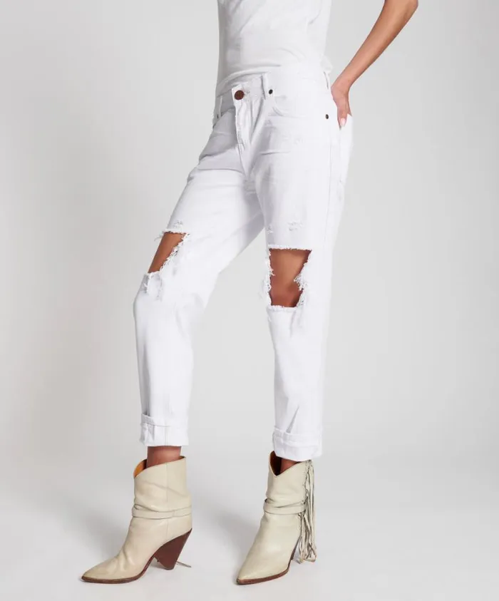 One Teaspoon Denim Jeans Women White Beauty Awesome Baggies 8211 Denim Jeans White