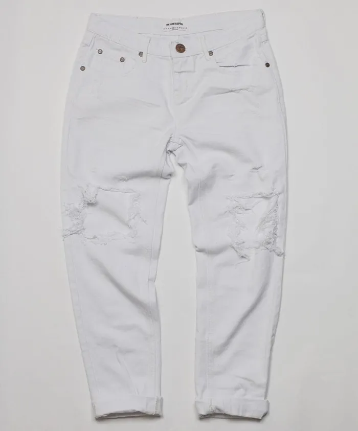One Teaspoon Denim Jeans Women White Beauty Awesome Baggies 8211 Denim Jeans White