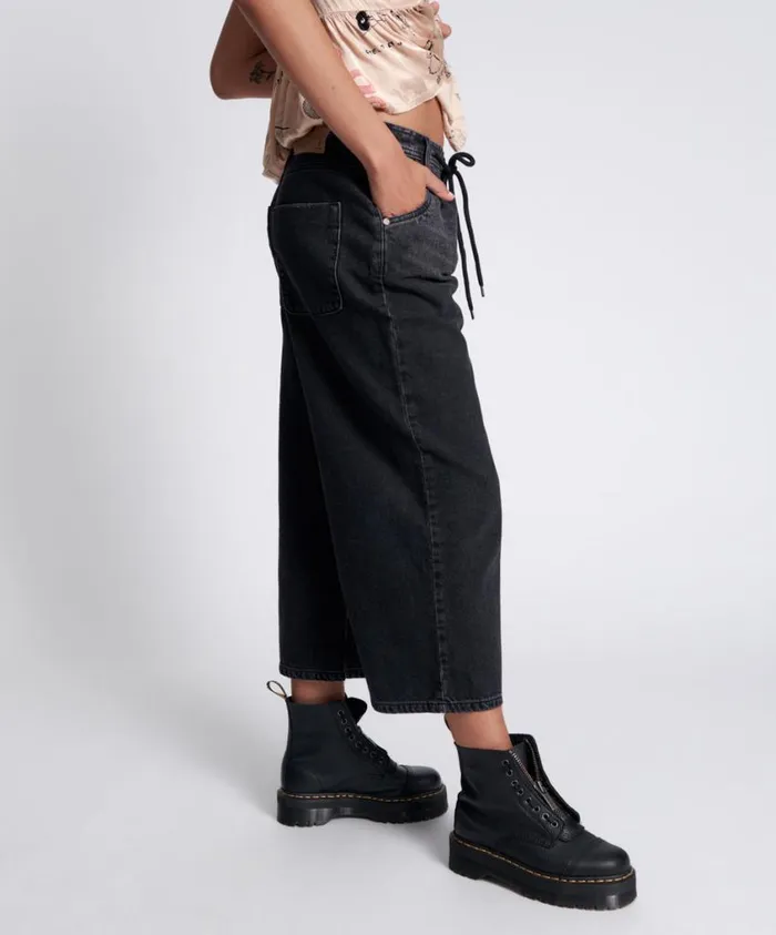 One Teaspoon Denim Jeans Women Worn Black Bad Boys Jeans