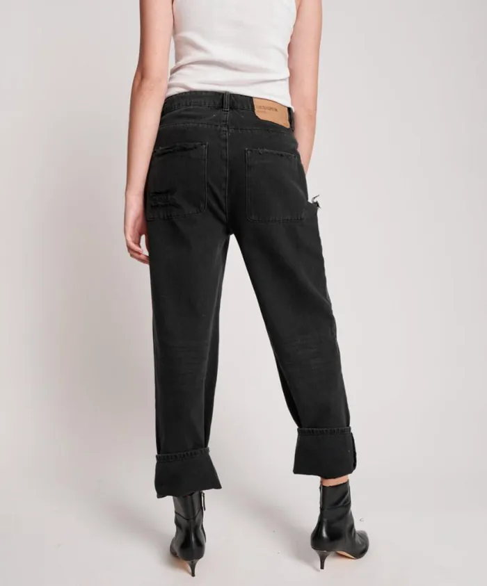 One Teaspoon Denim Jeans Women Worn Black Smiths Trouser Jean