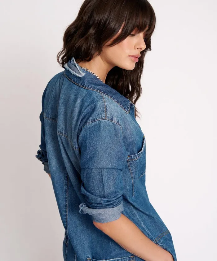 One Teaspoon Denim Jumpsuits Women Bay Blue Prophecy Jumpsuit