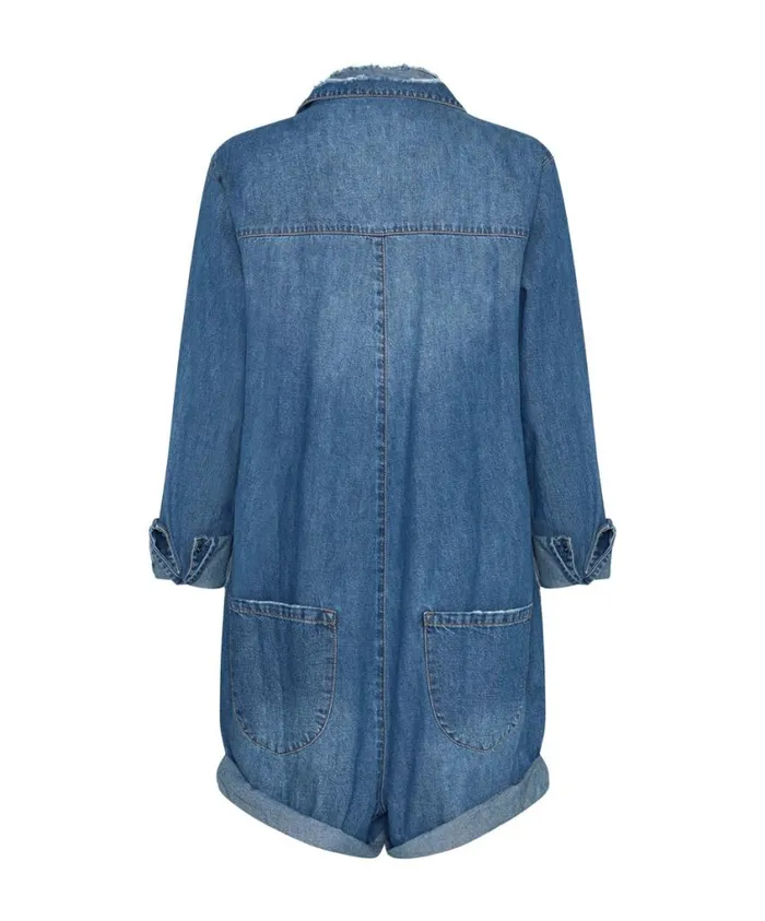 One Teaspoon Denim Jumpsuits Women Bay Blue Prophecy Jumpsuit