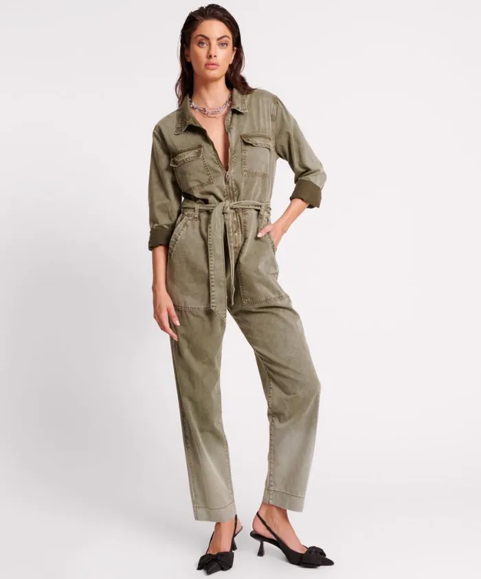 One Teaspoon Denim Jumpsuits Women Claudia Old Khaki Overalls USA