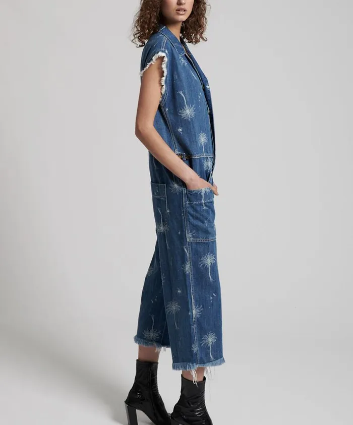 One Teaspoon Denim Jumpsuits Women Malibu Camp Overalls OneTeaspoon