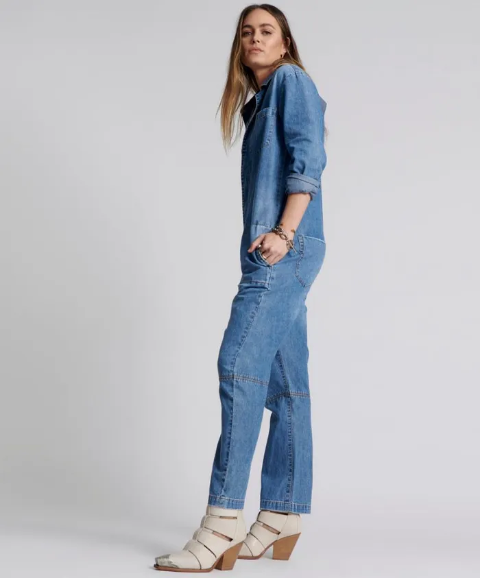One Teaspoon Denim Jumpsuits Women Pacifica Paradise Utility Jumpsuit