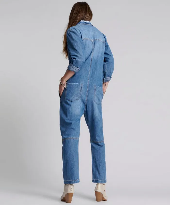 One Teaspoon Denim Jumpsuits Women Pacifica Paradise Utility Jumpsuit