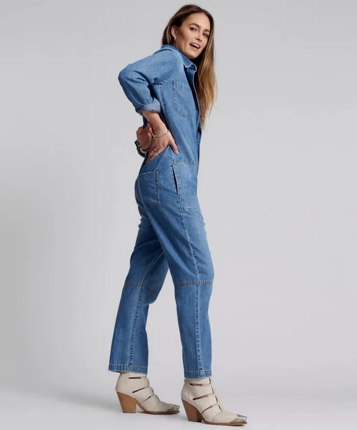 One Teaspoon Denim Jumpsuits Women Pacifica Paradise Utility Jumpsuit