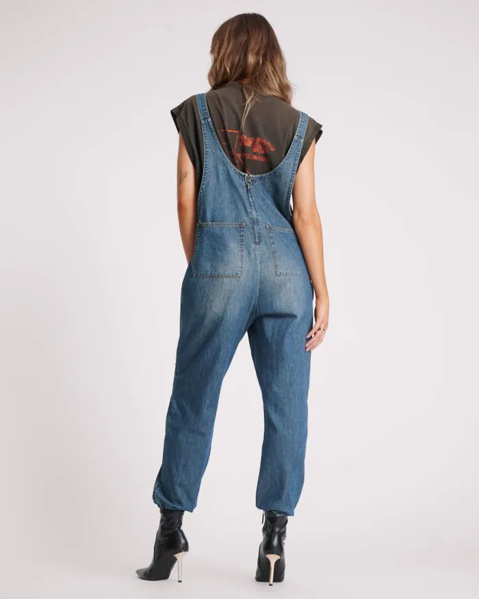 One Teaspoon Denim Jumpsuits Women Used Blue Heroes Jumpsuit