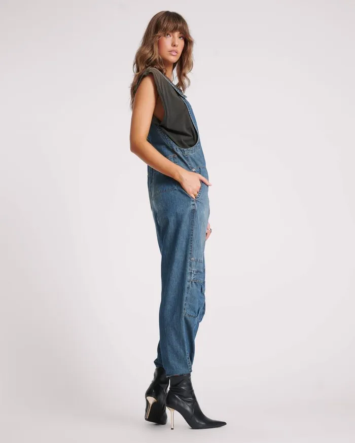One Teaspoon Denim Jumpsuits Women Used Blue Heroes Jumpsuit