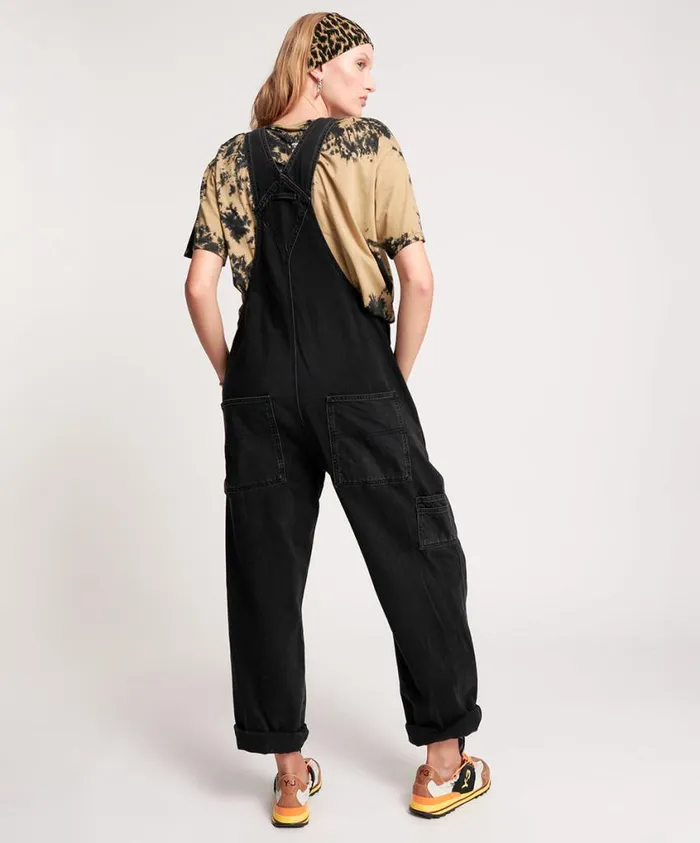 One Teaspoon Denim Jumpsuits Women Worn Black Stanton St Overalls