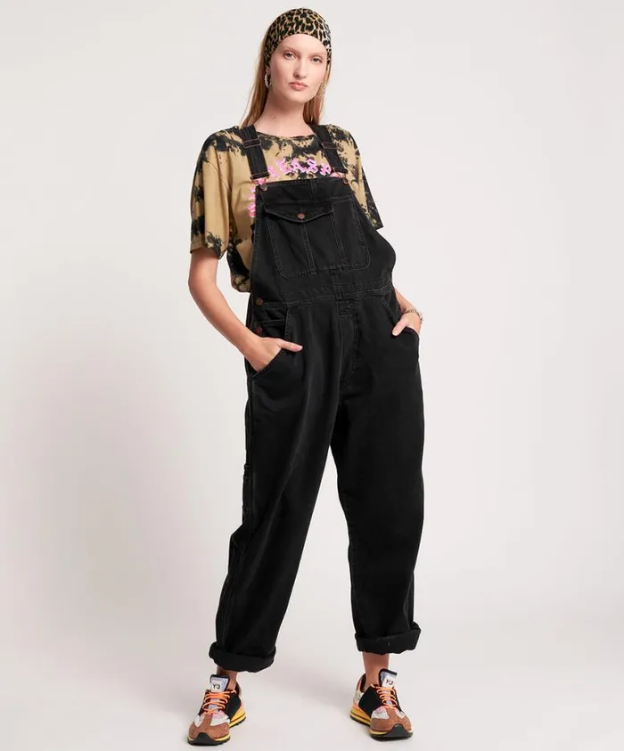 One Teaspoon Denim Jumpsuits Women Worn Black Stanton St Overalls