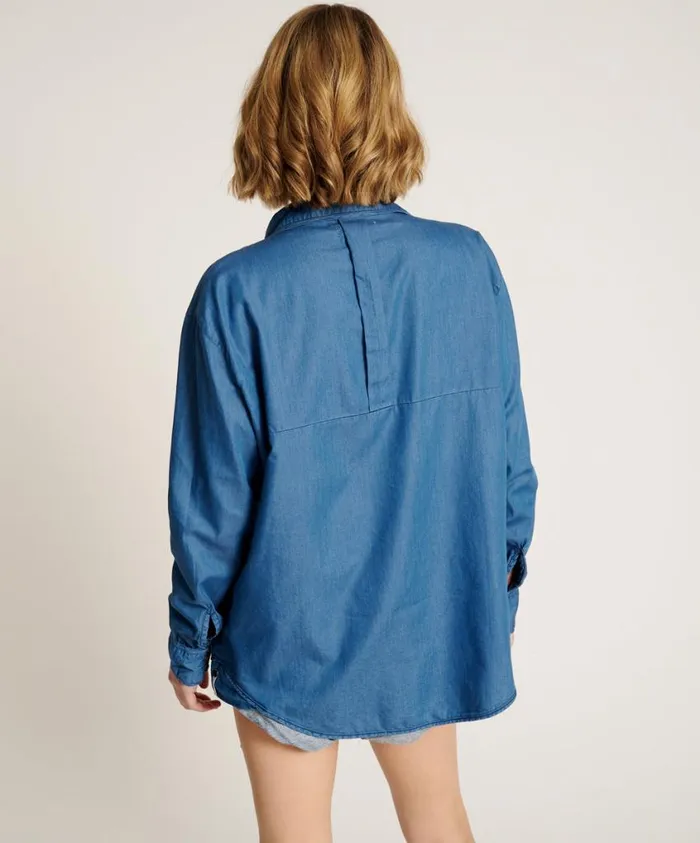 One Teaspoon Denim Shirts Women Bahama Tux Shirt