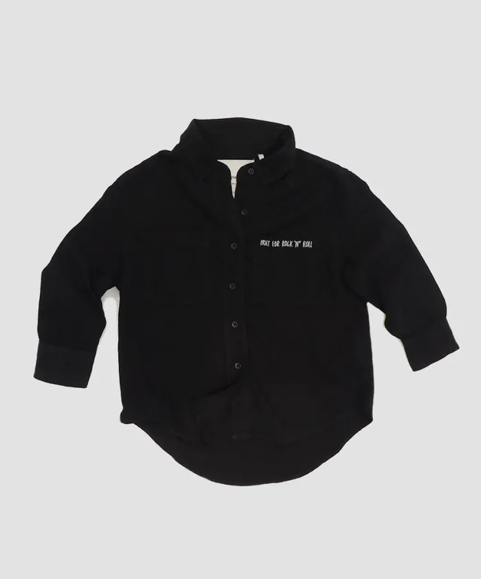 One Teaspoon Denim Shirts Women Kids Black Soho Tencel Shirt OneTeaspoon