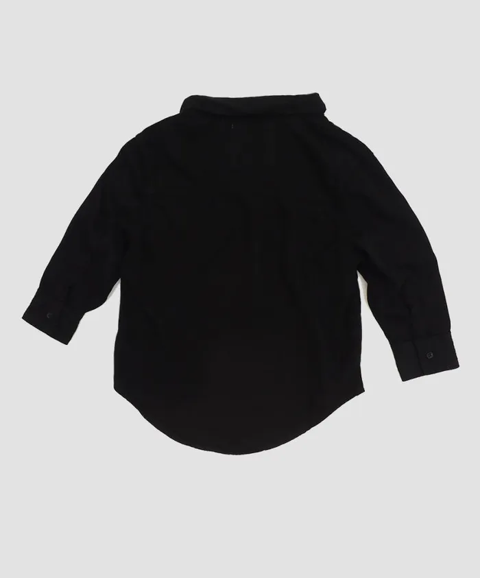 One Teaspoon Denim Shirts Women Kids Black Soho Tencel Shirt OneTeaspoon
