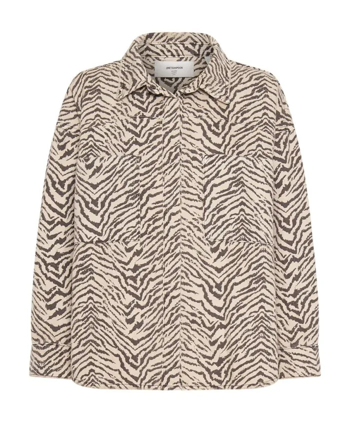 One Teaspoon Denim Shirts Women Zebra Daria Shirt