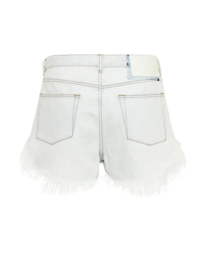 One Teaspoon Denim Shorts Women Bel Air Blue Outlaws Mid Waist Denim Short