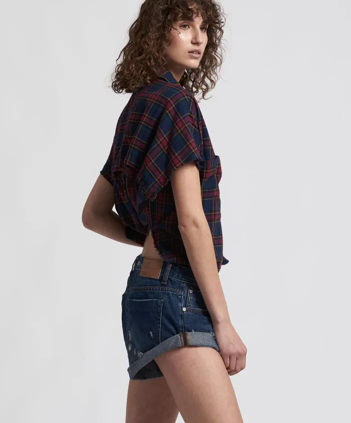 One Teaspoon Denim Shorts Women Blue Moon Bandits Denim Short