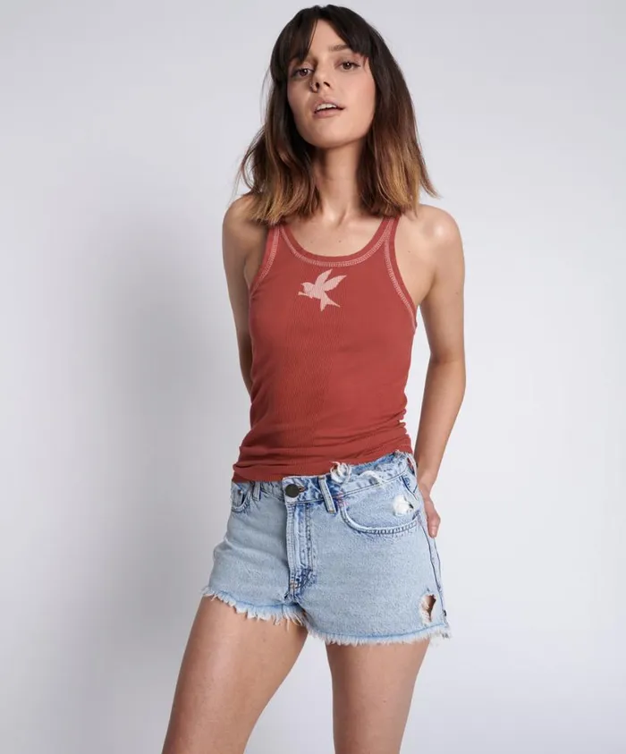 One Teaspoon Denim Shorts Women Circus Blue Bonita High Waist Denim Short