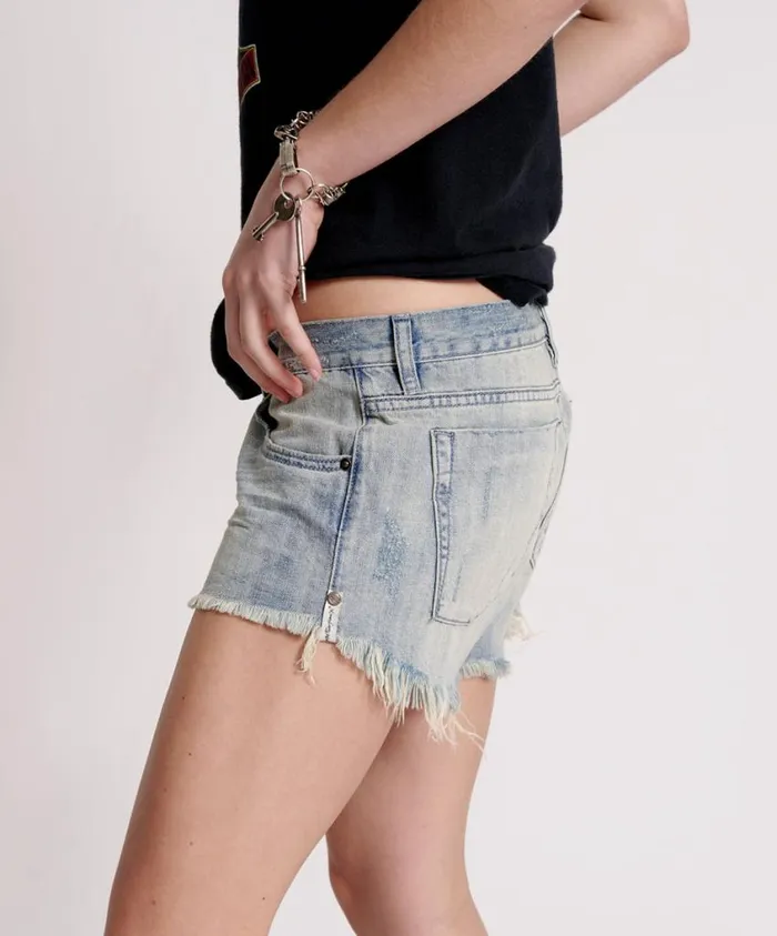 One Teaspoon Denim Shorts Women Diamonde Bonita Low Waist Denim Short