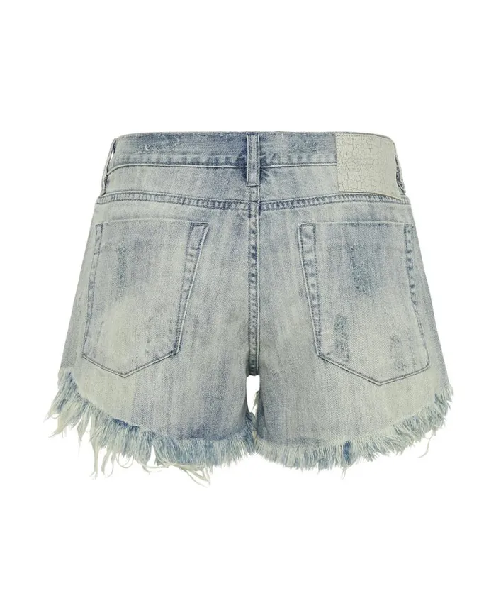 One Teaspoon Denim Shorts Women Diamonde Bonita Low Waist Denim Short