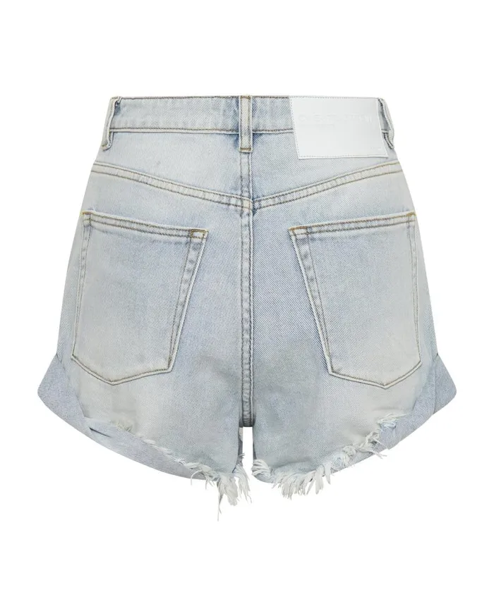 One Teaspoon Denim Shorts Women Hustler Studded Bandit High Waist Denim Shorts