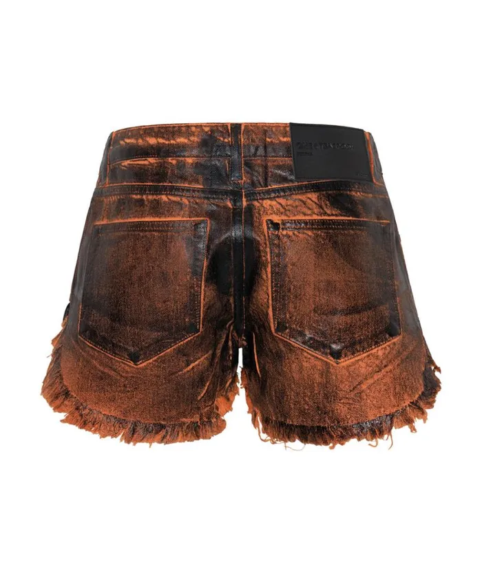 One Teaspoon Denim Shorts Women Lacquered Bonitas Low Waist Denim Short