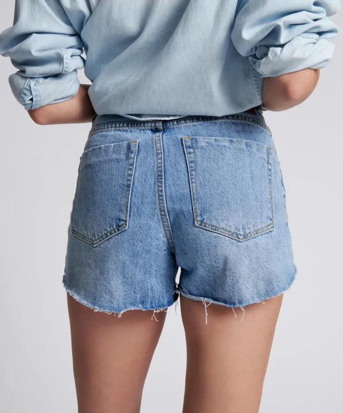 One Teaspoon Denim Shorts Women Ocean Bonitas High Waist Denim Short