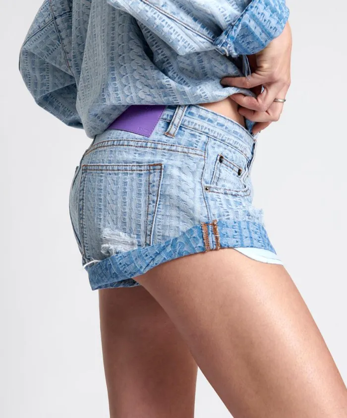 One Teaspoon Denim Shorts Women On Repeat Bandit Low Waist Denim Short