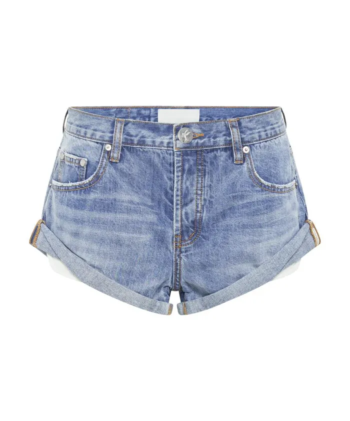 One Teaspoon Denim Shorts Women Pacifica Bandits Low Waist Denim Short