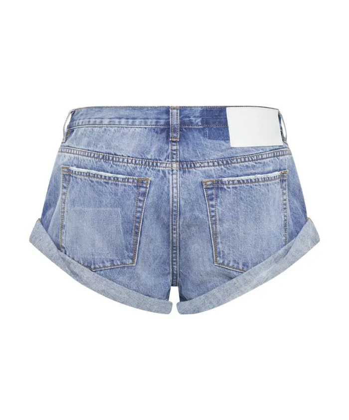 One Teaspoon Denim Shorts Women Pacifica Bandits Low Waist Denim Short