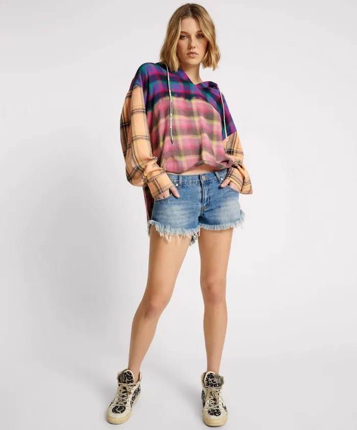 One Teaspoon Denim Shorts Women Pacifica Dukes Low Waist Denim Short