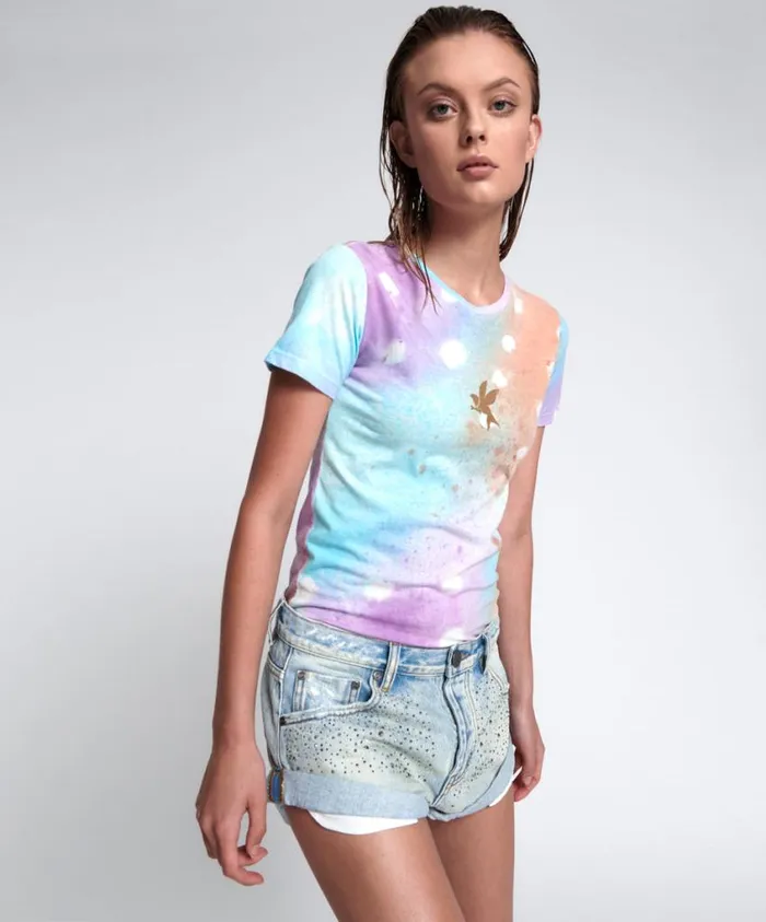 One Teaspoon Denim Shorts Women Stoned Cowboy Low Waist Bandit Denim Short