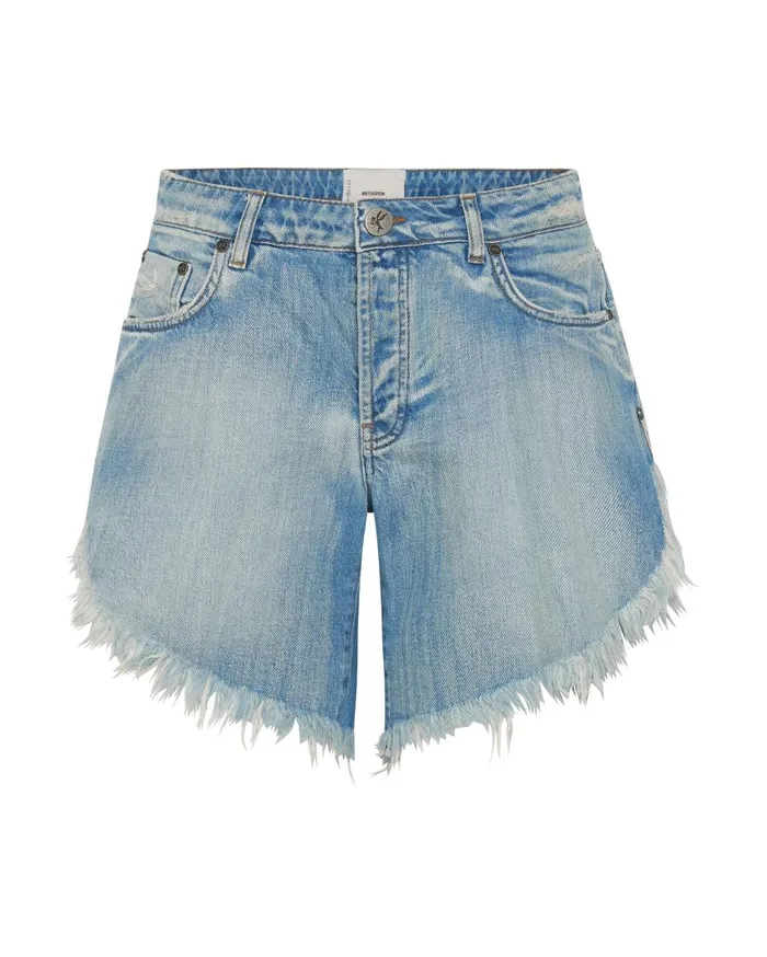 One Teaspoon Denim Shorts Women Worn Out Hendrixe Frankies Long Length Denim Short