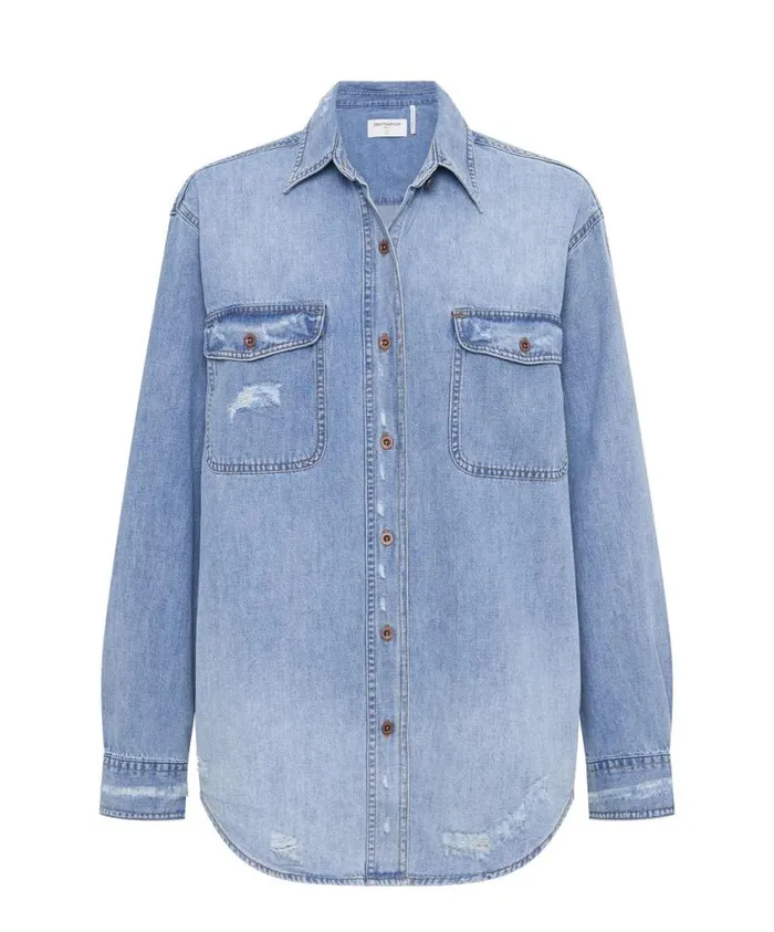 One Teaspoon Denim Tops Women Pacifica Classic Everyday Denim Shirt